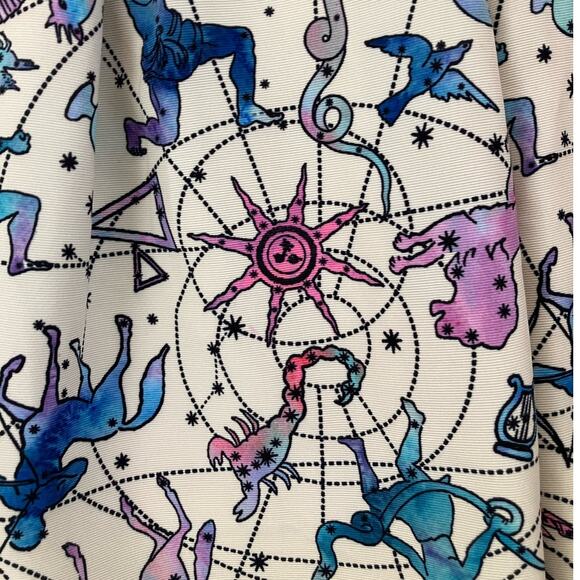 ModCloth Zodiac Celestial Cream Purple Blue Skirt Size Small - Picture 6 of 6
